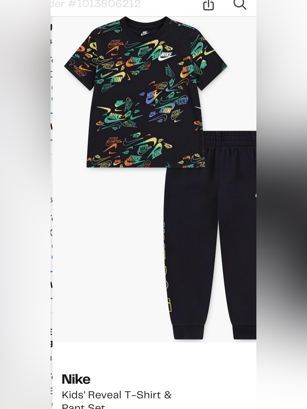 Nike Toddler Reveal T-Shirt & Pant set, 3T